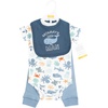image:imageHudson Baby Unisex Baby Cotton Bodysuit Pant and Bib SetOcean Animals Whale