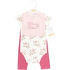 image:imageHudson Baby Unisex Baby Cotton Bodysuit Pant and Bib SetRoses and Bows Mini