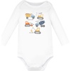 image:imageHudson Baby Unisex Baby Cotton LongSleeve Bodysuit Pant and Shoe SetCute Construction