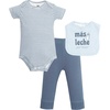 image:imageHudson Baby Unisex Baby Cotton Bodysuit Pant and Bib SetMas Leche
