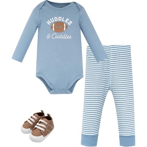 image:imageHudson Baby Unisex Baby Cotton LongSleeve Bodysuit Pant and Shoe SetHuddles and Cuddles