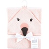 image:imageHudson Baby Unisex Baby Cotton Poly Animal Face Hooded TowelSoft Flamingo