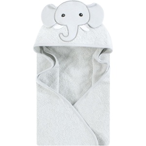 image:imageHudson Baby Unisex Baby Cotton Poly Animal Face Hooded TowelClassic Elephant