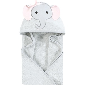 image:imageHudson Baby Unisex Baby Cotton Poly Animal Face Hooded TowelClassic Pink Elephant