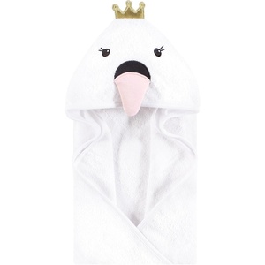 image:imageHudson Baby Unisex Baby Cotton Poly Animal Face Hooded TowelClassic Swan