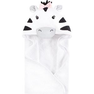 image:imageHudson Baby Unisex Baby Cotton Poly Animal Face Hooded TowelClassic Zebra