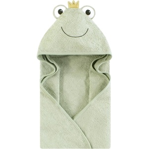 image:imageHudson Baby Unisex Baby Cotton Poly Animal Face Hooded TowelPrince Frog