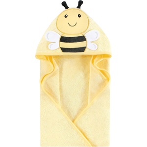 image:imageHudson Baby Unisex Baby Cotton Poly Animal Face Hooded TowelSweet Bee