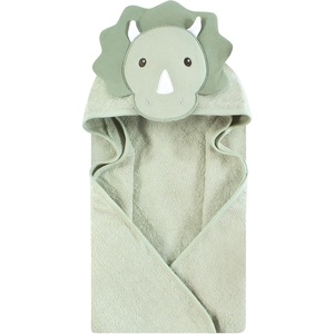 image:imageHudson Baby Unisex Baby Cotton Poly Animal Face Hooded TowelTriceratops