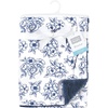 image:imageHudson Baby Infant Girl Plush Blanket with Furry Binding and Back Fairytale Princess One SizeBlue Toile