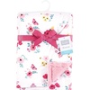 image:imageHudson Baby Infant Girl Plush Blanket with Furry Binding and Back Fairytale Princess One SizeButterfly Floral