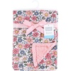 image:imageHudson Baby Infant Girl Plush Blanket with Furry Binding and Back Fairytale Princess One SizePink Blue Pretty Floral