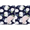 image:imageHudson Baby Infant Girl Plush Blanket with Furry Binding and Back Fairytale Princess One SizeBlanco White Peonies