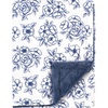 image:imageHudson Baby Infant Girl Plush Blanket with Furry Binding and Back Fairytale Princess One SizeBlue Toile