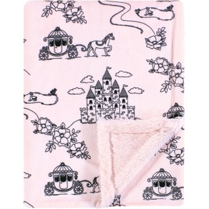 image:imageHudson Baby Infant Girl Plush Blanket with Furry Binding and Back Fairytale Princess One SizeFairytale Princess