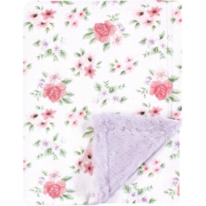 image:imageHudson Baby Infant Girl Plush Blanket with Furry Binding and Back Fairytale Princess One SizeVintage Floral