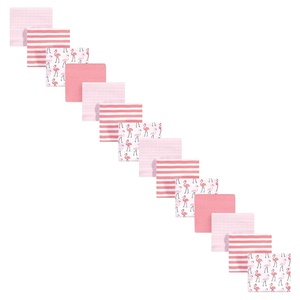image:imageHudson Baby Unisex Baby Cotton Poly Flannel Receiving Blankets Bundle Set Boy Farm One SizePink Flamingos 14pack