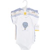 image:imageHudson Baby Infant Boys Cotton Bodysuits 5PackSafari Hot Air Balloon