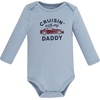 image:imageHudson Baby Infant Boys Cotton LongSleeve Bodysuits 5PackCruisin With Daddy