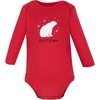 image:imageHudson Baby Infant Boys Cotton LongSleeve Bodysuits 5PackRed Polar Bear