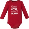 image:imageHudson Baby Infant Girls Cotton LongSleeve Bodysuits 5PackApple Dot