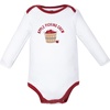 image:imageHudson Baby Infant Girls Cotton LongSleeve Bodysuits 5PackApple Dot