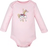 image:imageHudson Baby Infant Girls Cotton LongSleeve Bodysuits 5PackCarousel Horse