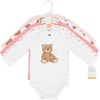 image:imageHudson Baby Infant Girls Cotton LongSleeve Bodysuits 5PackPink Teddy Bear