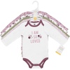 image:imageHudson Baby Infant Girls Cotton LongSleeve Bodysuits 5PackPurple Sage Flowers