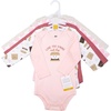 image:imageHudson Baby Infant Girls Cotton LongSleeve Bodysuits 5PackSmores Hug