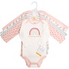 image:imageHudson Baby Infant Girls Cotton LongSleeve Bodysuits 5PackSoft Rainbow