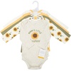 image:imageHudson Baby Infant Girls Cotton LongSleeve Bodysuits 5PackSunshine Sunflower