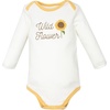 image:imageHudson Baby Infant Girls Cotton LongSleeve Bodysuits 5PackSunshine Sunflower