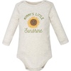 image:imageHudson Baby Infant Girls Cotton LongSleeve Bodysuits 5PackSunshine Sunflower