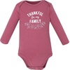 image:imageHudson Baby Infant Girls Cotton LongSleeve Bodysuits 5PackThankful Floral
