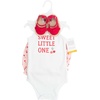 image:imageHudson Baby Unisex Baby Cotton Bodysuit Shorts and Shoe SetCherry Sweet