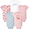image:imageHudson Baby Infant Girls Cotton Bodysuits 5PackStrawberry Love