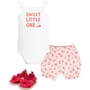 image:imageHudson Baby Unisex Baby Cotton Bodysuit Shorts and Shoe SetCherry Sweet