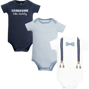 image:imageHudson Baby Infant Boys Cotton Bodysuits 3PackHandsome Blue Bow Tie
