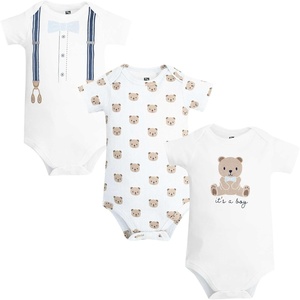 image:imageHudson Baby Infant Boys Cotton Bodysuits 3PackIts a Boy Bear