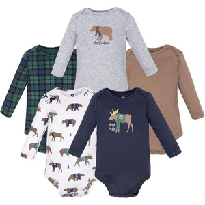 image:imageHudson Baby Infant Boys Cotton LongSleeve Bodysuits 5PackMoose Bear Sweater