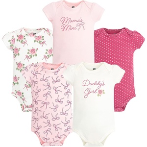 image:imageHudson Baby Infant Girls Cotton Bodysuits 5PackRoses and Bows