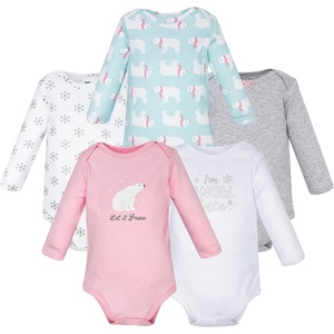 image:imageHudson Baby Infant Girls Cotton LongSleeve Bodysuits 5PackPink Polar Bear