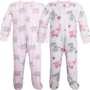 image:imageHudson Baby Unisex Baby Fleece Sleep and play 2PackElephant Butterfly