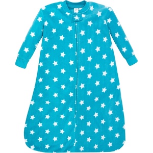 image:imageHudson Baby Unisex Baby LongSleeve Fleece Sleeping BagTeal Stars