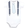 image:imageHudson Baby Unisex Baby Cotton Bodysuits Plaid Little Man Polo 1218 Months