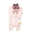 image:imageHudson Baby Unisex Baby Cotton Bodysuit Pant and Shoe SetSunshine Rainbows Long Sleeve