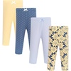 image:imageHudson Baby Unisex Baby Cotton Pants and Leggings 4PackBlue Yellow Daisy