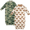 image:imageHudson Baby Unisex Baby Fleece Gowns 2PackBrown Bear Camo
