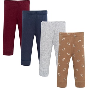 image:imageHudson Baby Unisex Baby Cotton Pants and Leggings 4PackBurgundy Football